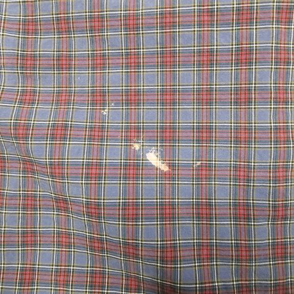 Polo Ralph Lauren Shirt Large Blue Red Tartan Plaid Preppy Academia Ivy League - Picture 11 of 11